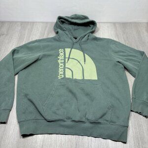 The North Face Green Big Logo Hoodie Sweatshirt Men’s Large L Hoodie Pullover